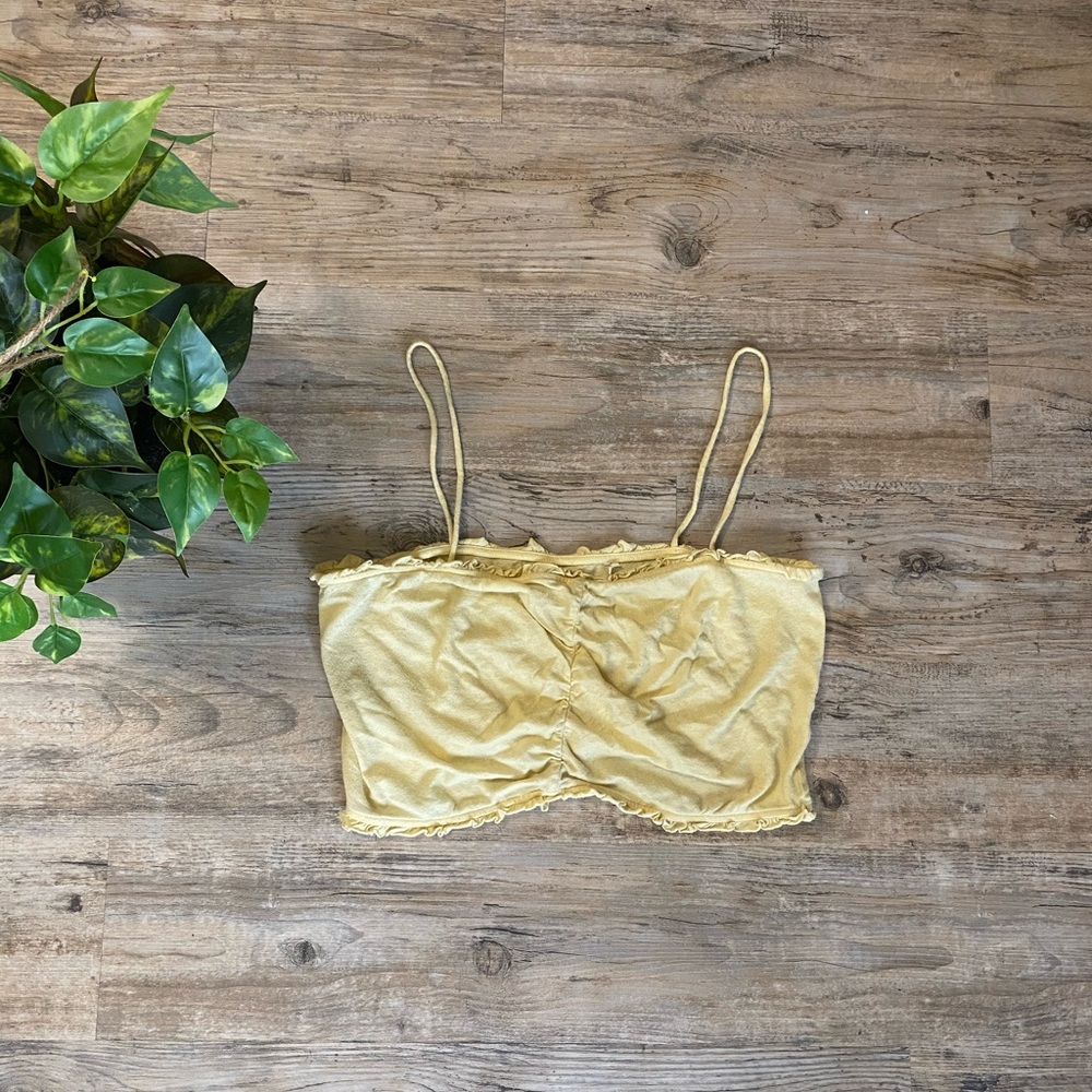 Pastel Yellow Crop Tank Top